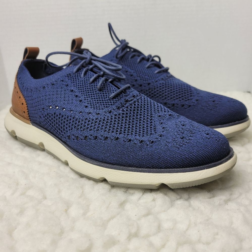 Cole Haan 4.Zerogrand Men's Sneaker Size 9.5 Stitchlite Oxford Navy Ink Knit